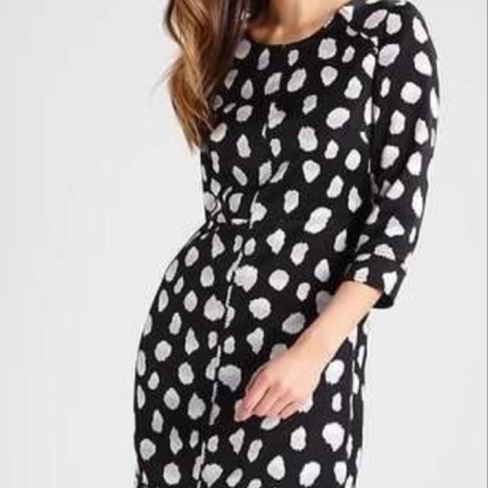 Banana Republic Polka Dot Long Sleeve Dress US 6